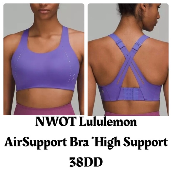 lululemon athletica Other - Lululemon AirSupport Bra *High Support Charged Indigo/Lavender Fog 38DD Yoga